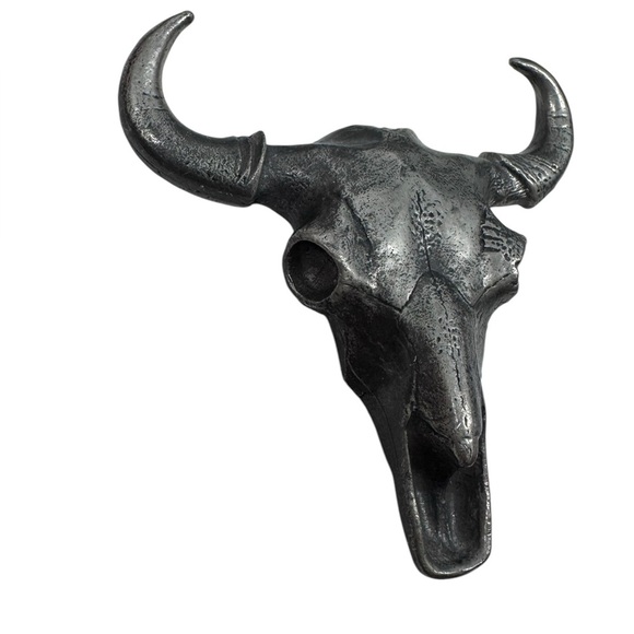 Longhorn belt buckle heavy no markings pewter - Picture 1 of 4